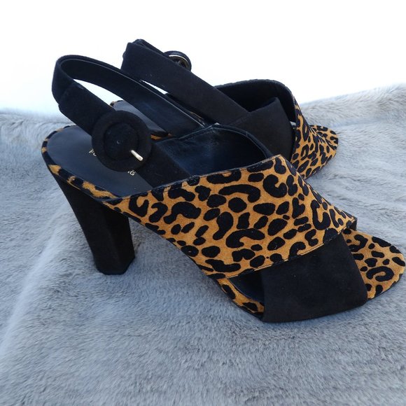 Diane Von Furstenberg Leopard Print Heels - Picture 1 of 5